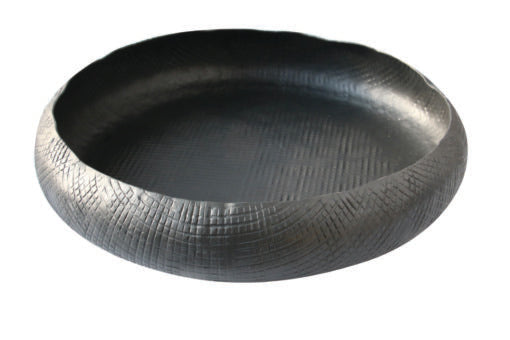 Black Crosshatch Aluminum Curved Edge Tray