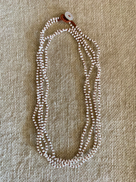Pearl hand tied and hand knotted necklace